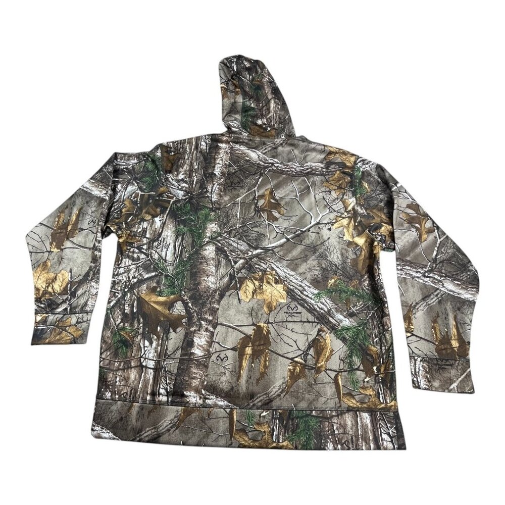 Realtree Edge Pullover Hoodie Mens L Brown Camouflage Fleece Hunting Y2K Fishing - Picture 2 of 9